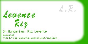 levente riz business card